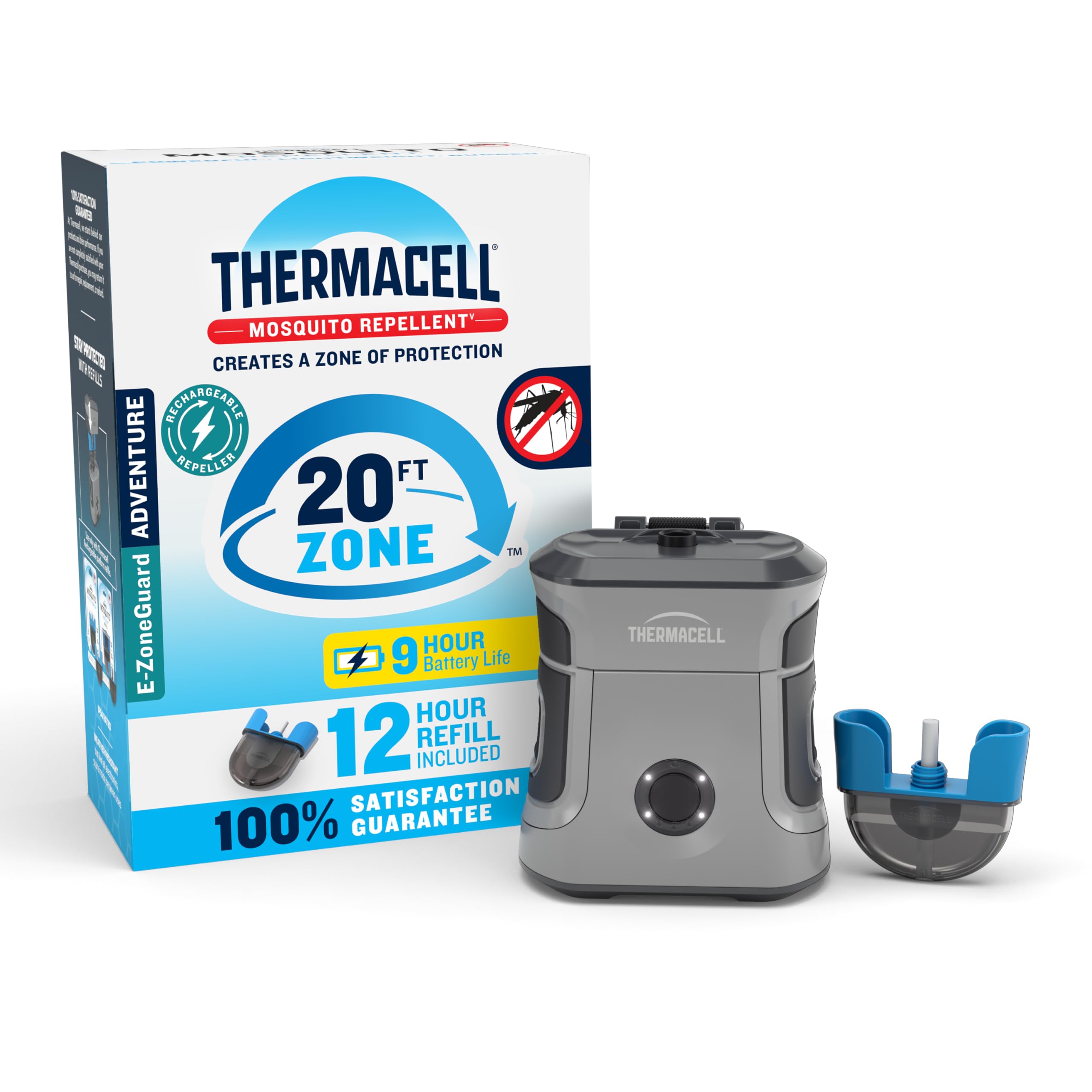 Thermacell E-ZoneGuard frontal mostrando su diseño compacto y uso sencillo