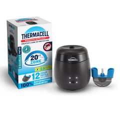 Thermacell E-ZoneGuard Patio frontal mostrando diseño compacto y beneficio de movilidad