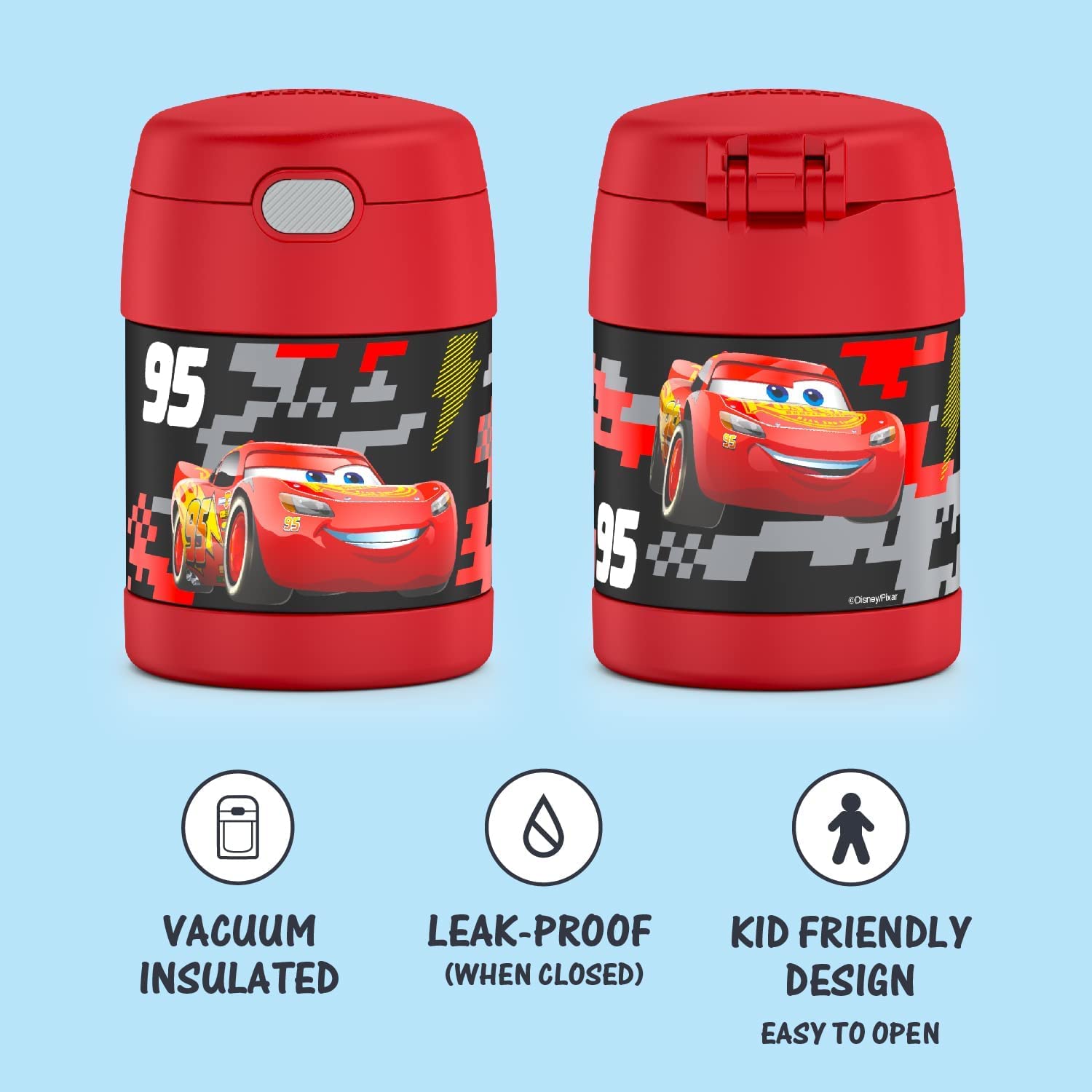 THERMOS FUNtainer Cars tapa con cuchara plegable integrada para comer fácil