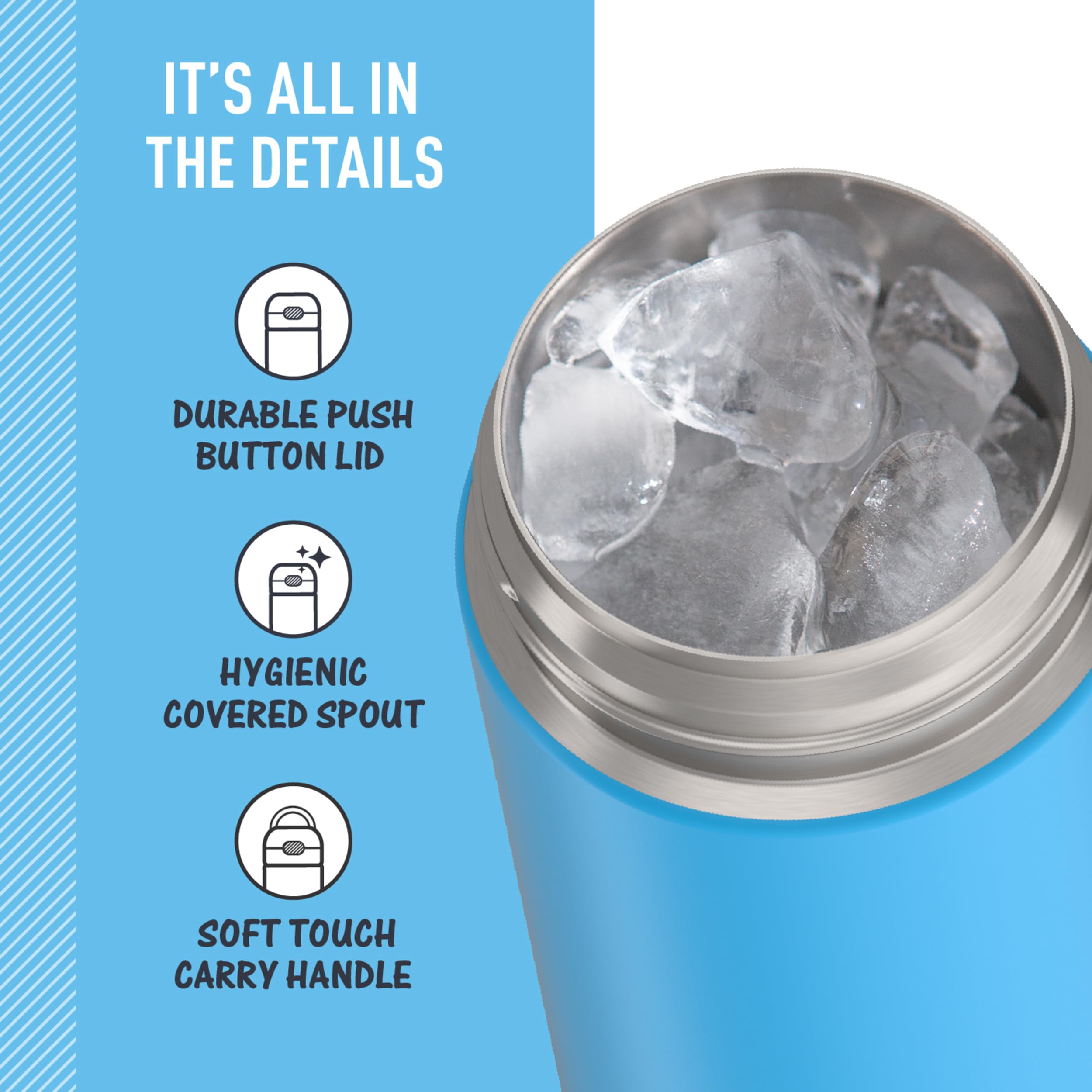 THERMOS FUNTAINER asa con agarre soft-touch para transporte cómodo y seguro