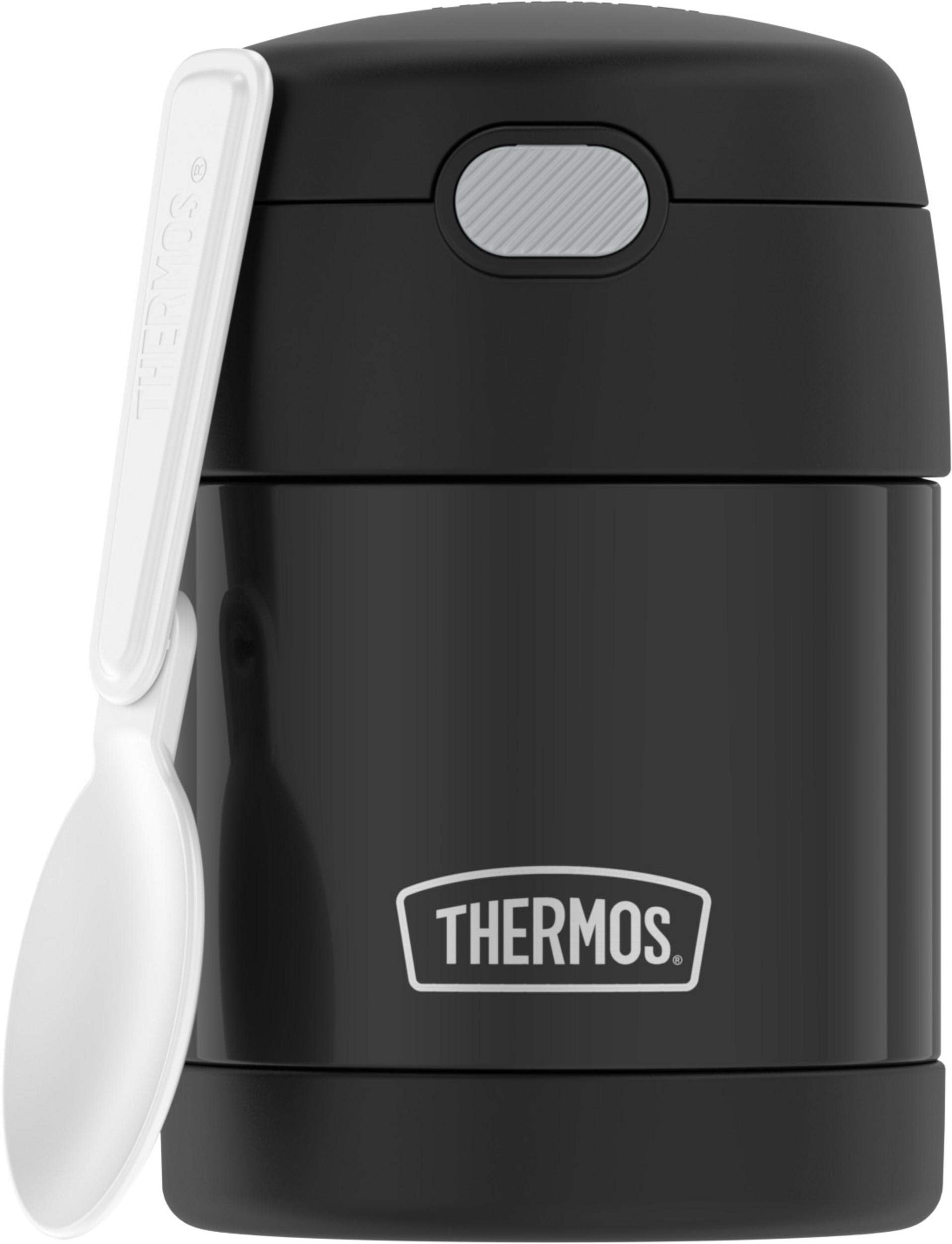 THERMOS FUNtainer vista frontal del tarro mostrando diseño compacto y beneficios de llenado