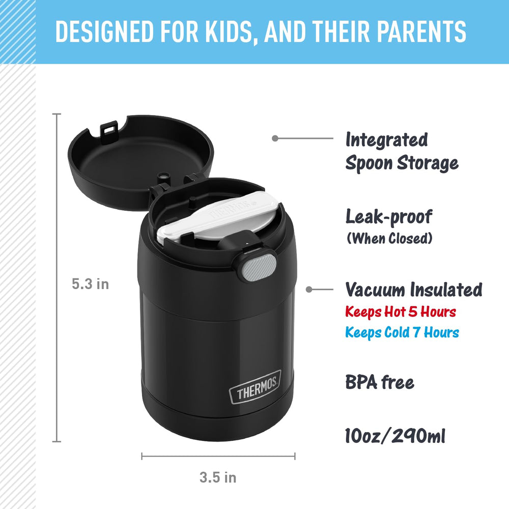 THERMOS FUNtainer tapa abierta con cuchara plegable lista para comer fácilmente
