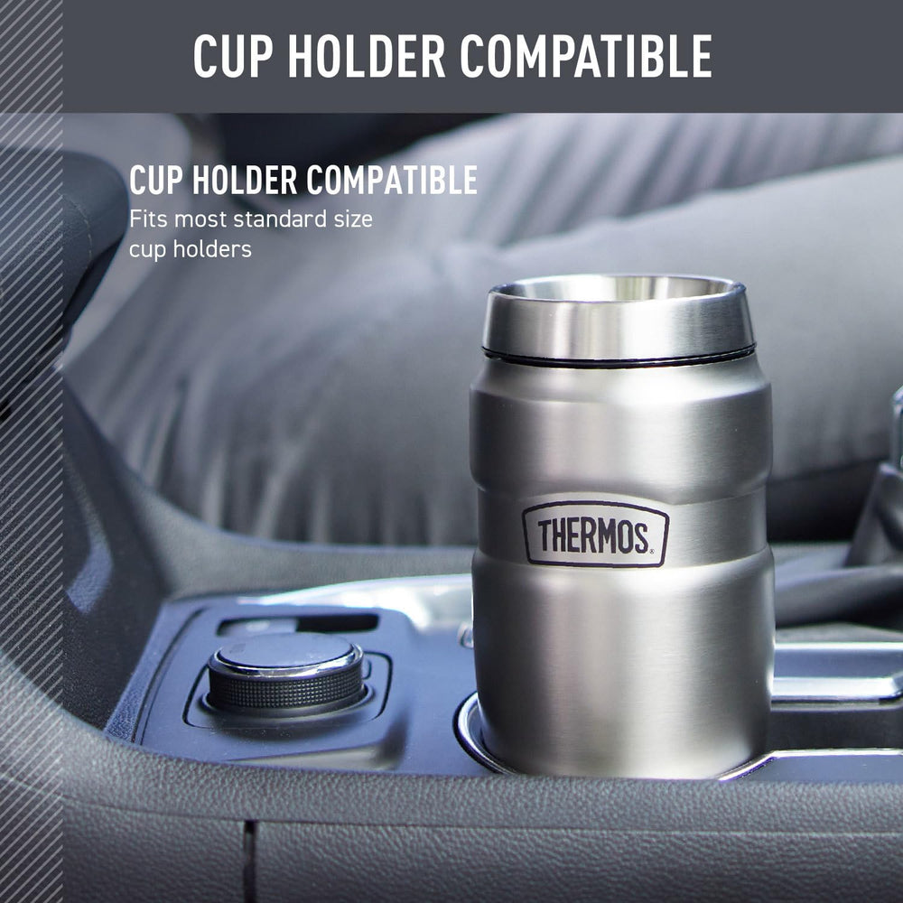 THERMOS primer plano acero 18/8 demostrando durabilidad y aislamiento