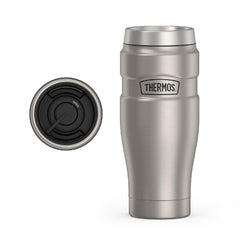 THERMOS vaso frontal mate mostrando diseño resistente y retención térmica