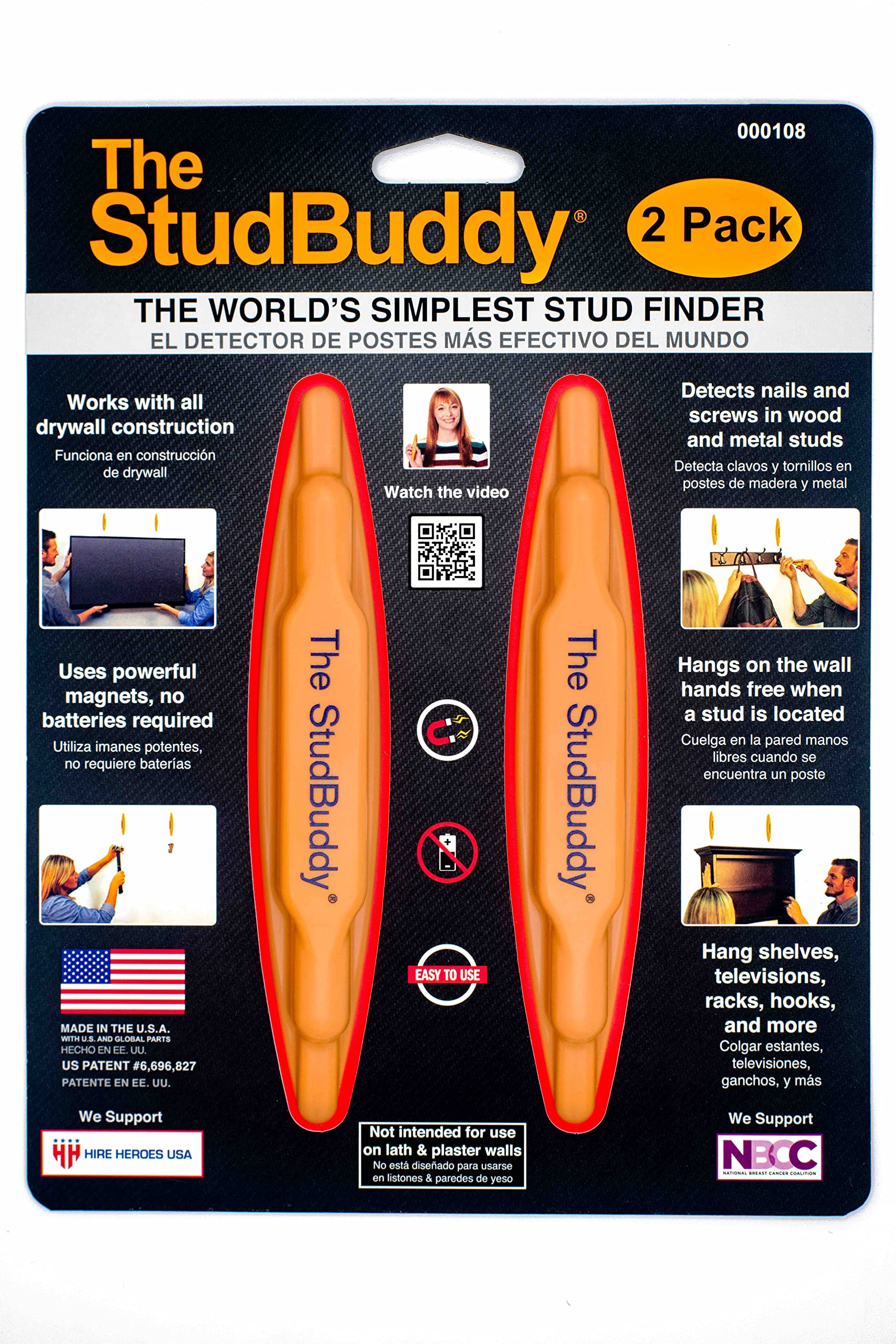 The StudBuddy embalaje marcado hecho en EE. UU. calidad