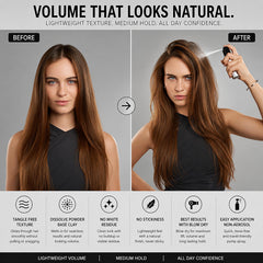 Aplicación de Thick Fiber en raíces para levantar cabello y dar cuerpo