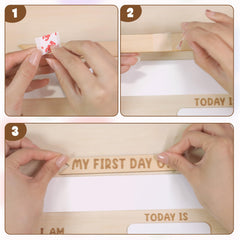Thigreact conjunto de letras blancas y cinta doble cara para personalizar