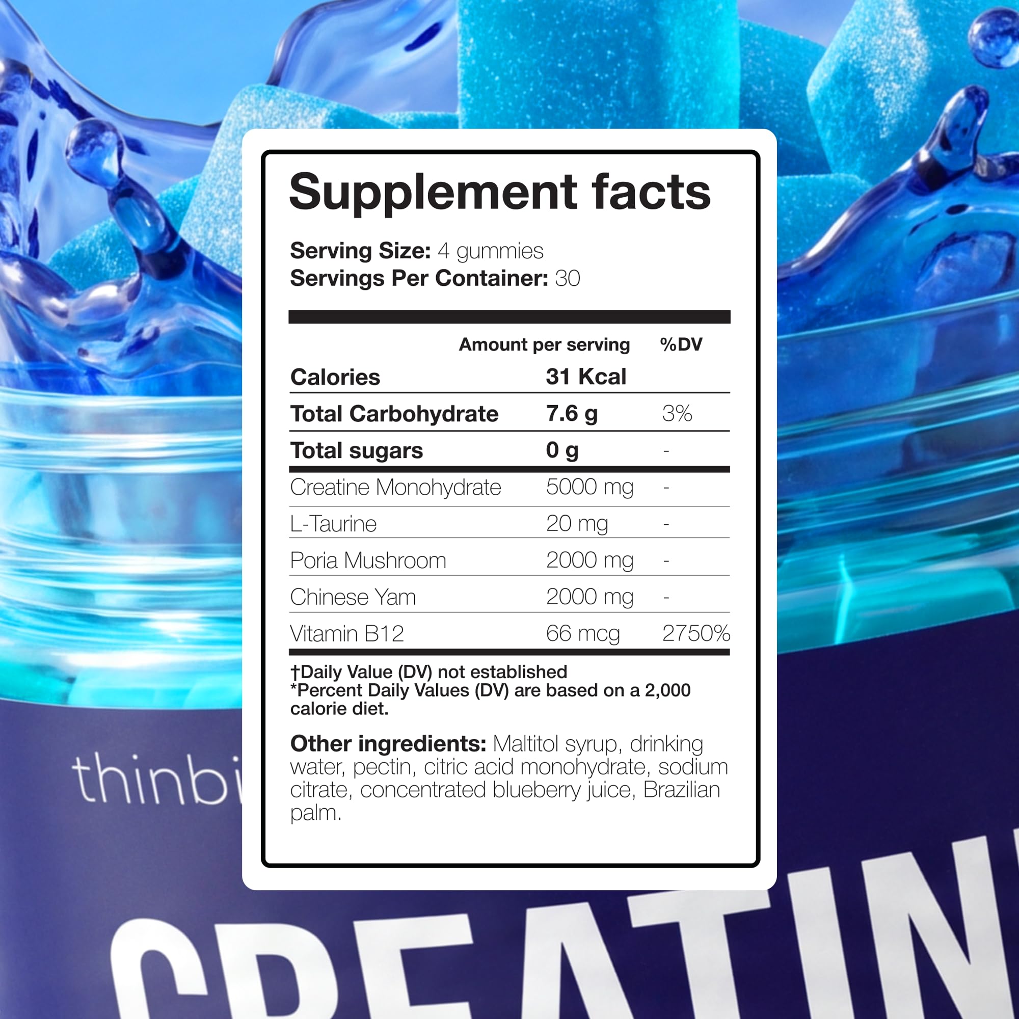 Thinbi ingredientes naturales en primer plano para resaltar fórmula complementaria