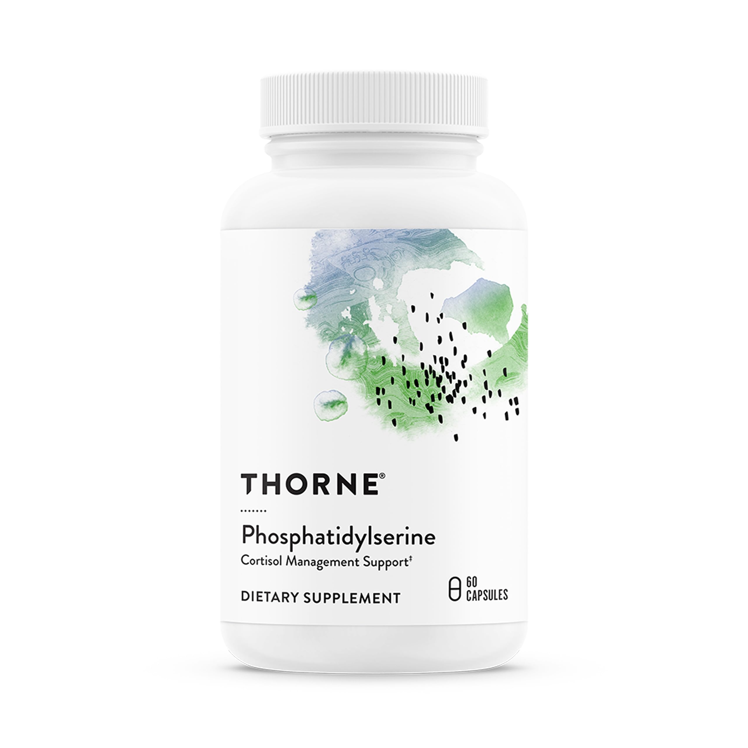 THORNE frasco frente mostrando diseño y cantidad, confianza en calidad