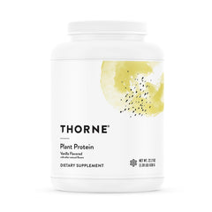 THORNE frasco frontal mostrando sabor vainilla y diseño claro