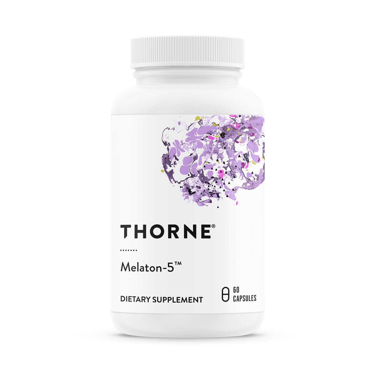 THORNE frasco Melaton-3 frontal mostrando 60 cápsulas y diseño claro