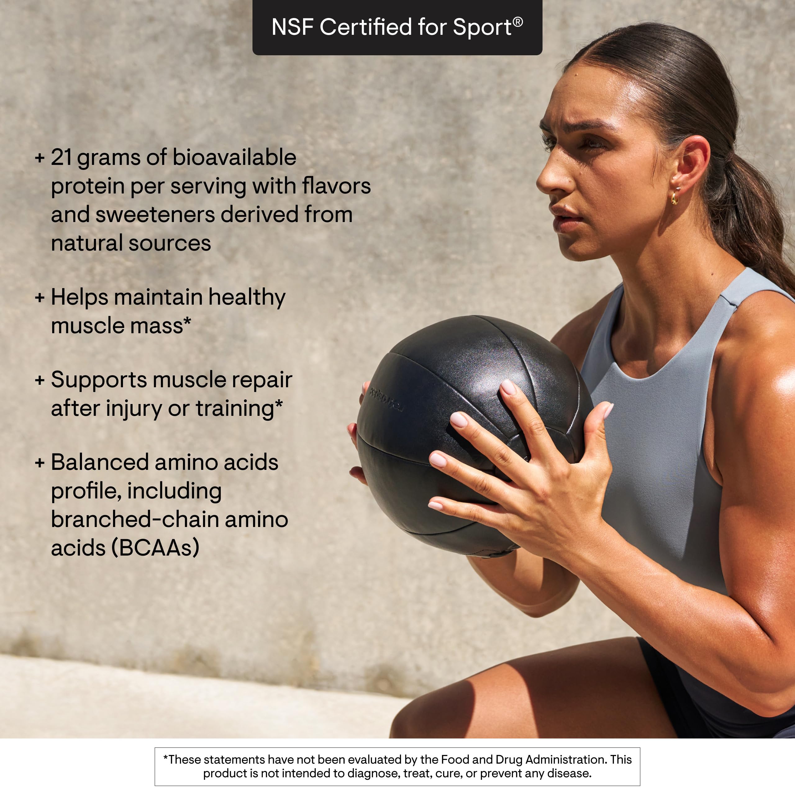 Etiqueta nutricional de THORNE Whey Protein Isolate mostrando 21 g de proteína y datos por servicio