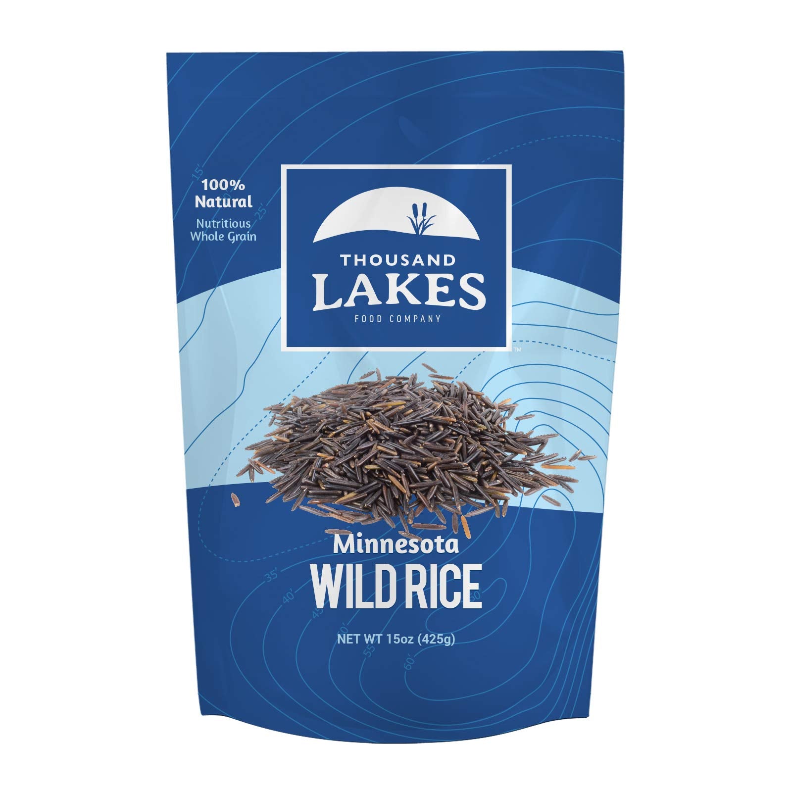 Thousand Lakes frente del paquete mostrando 15 oz y sello natural
