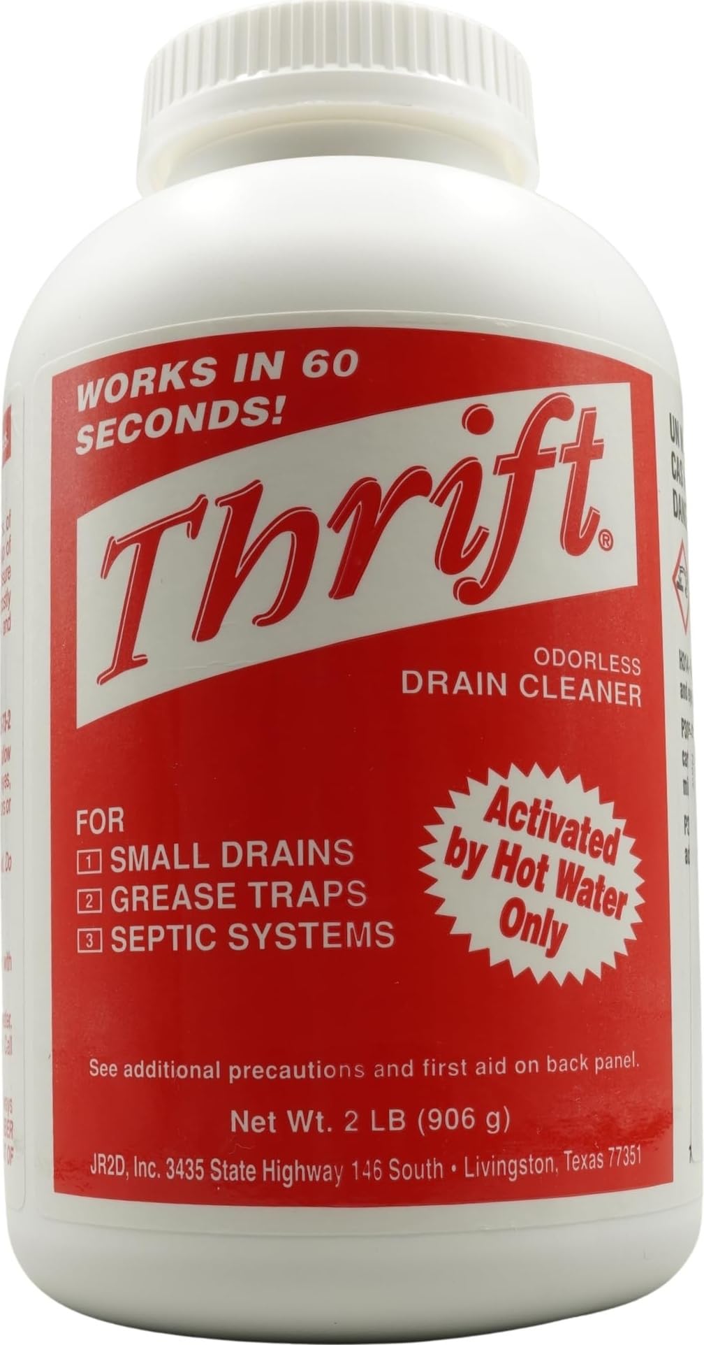 Thrift T-200 vista frontal del envase muestra diseño y uso profesional