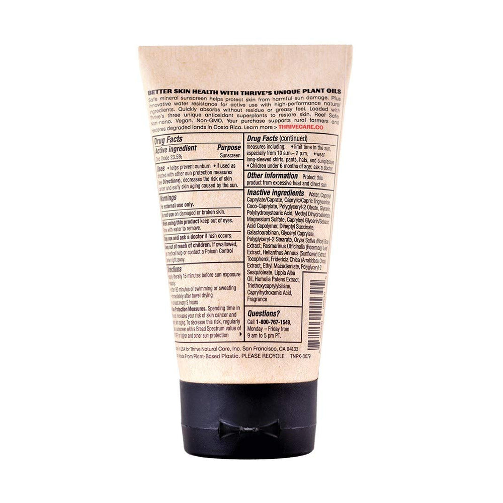 Prueba de protección SPF50 de Thrive Natural Care en área expuesta al sol