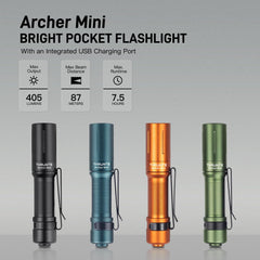 ThruNite Archer Mini primer plano textura del cuerpo para mejor agarre