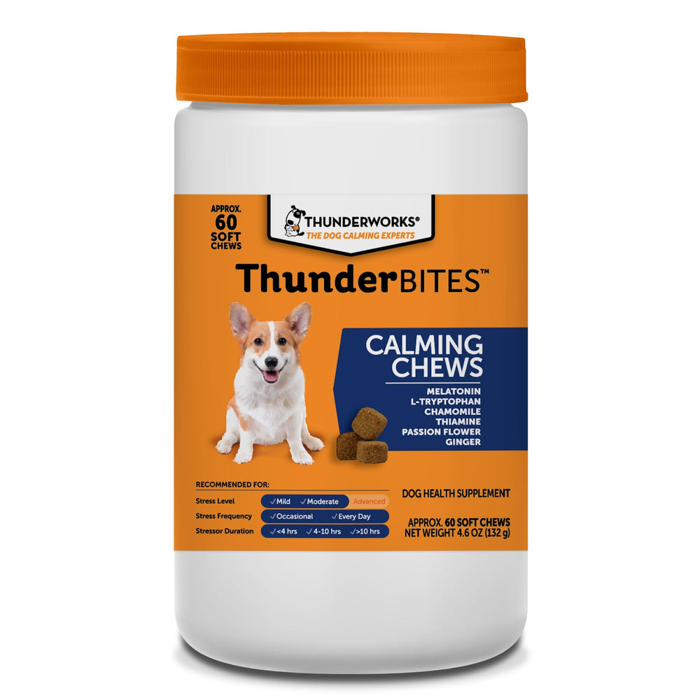 ThunderBites frente del empaque mostrando cantidad y beneficios calmantes