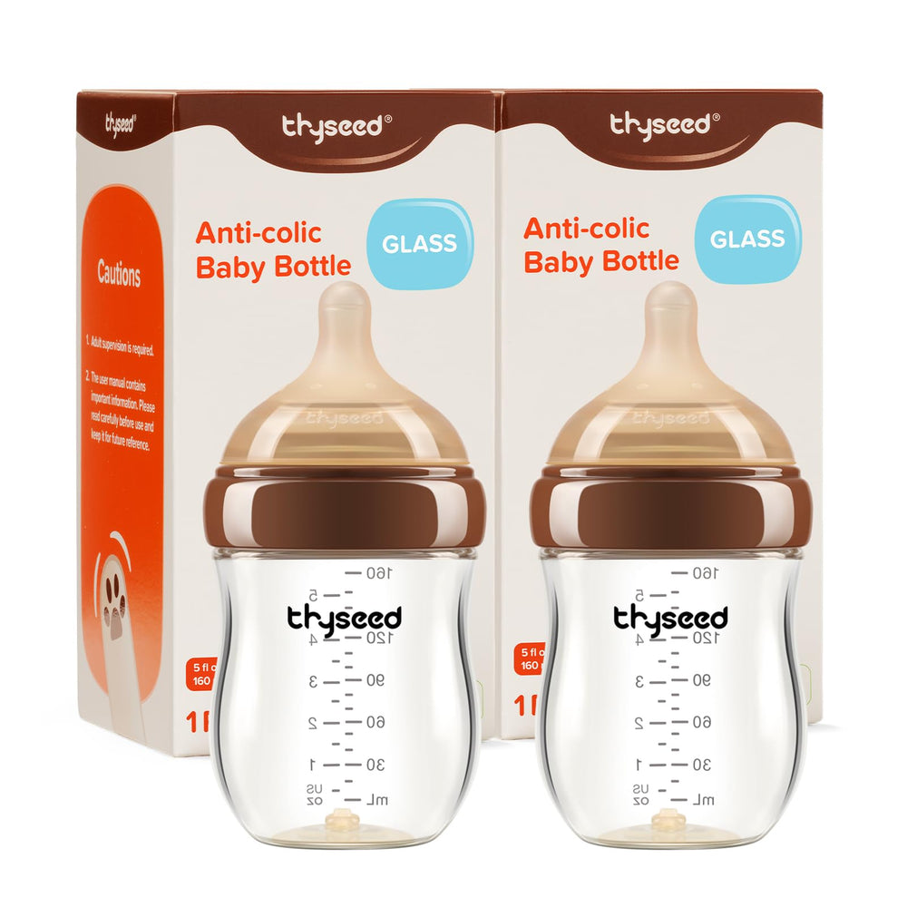 thyseed vista frontal del pack de biberones mostrando diseño y capacidad