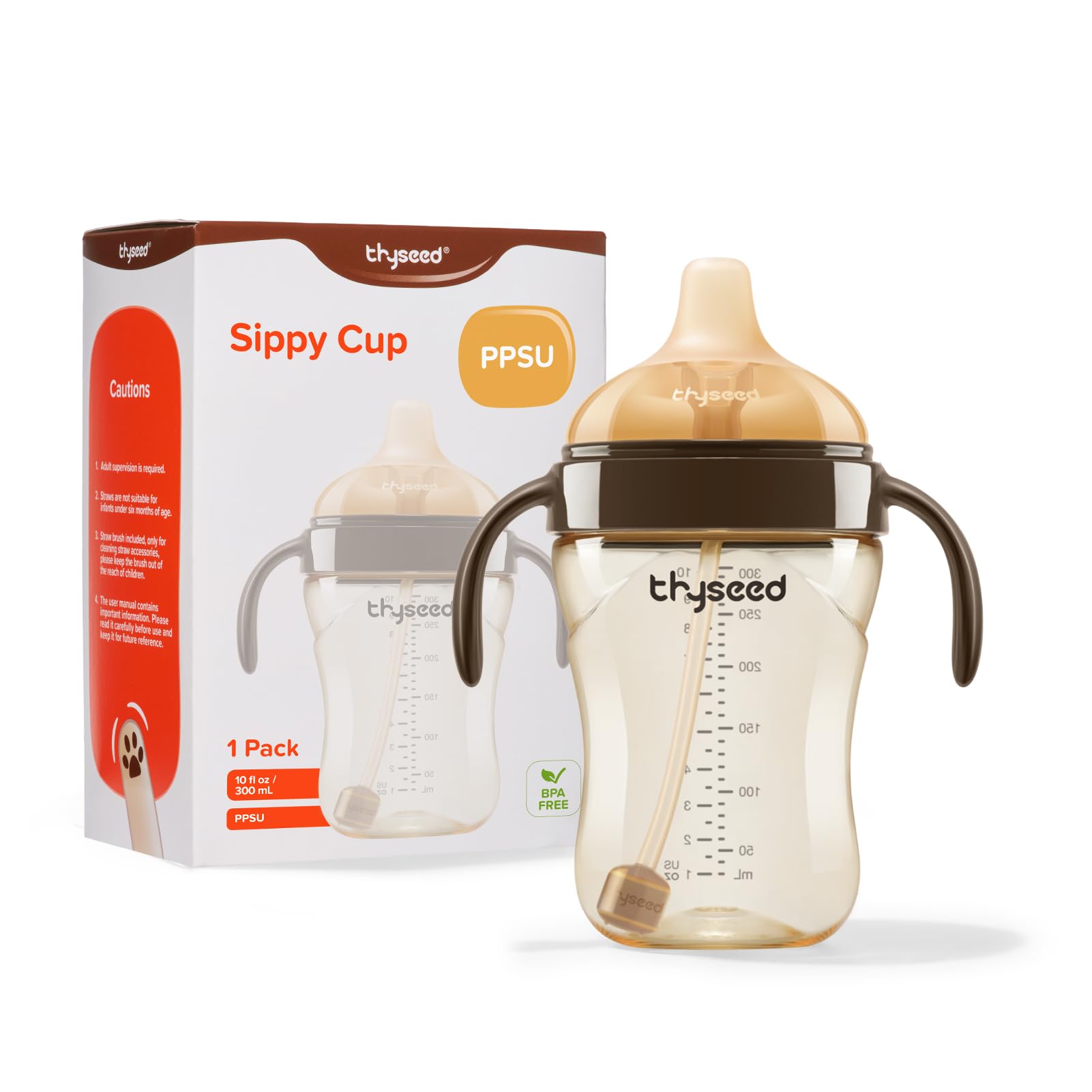 thyseed vista frontal del vaso entrenador, diseño anti-derrames