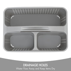 Tiawudi caddy base con drenaje que mantiene productos secos