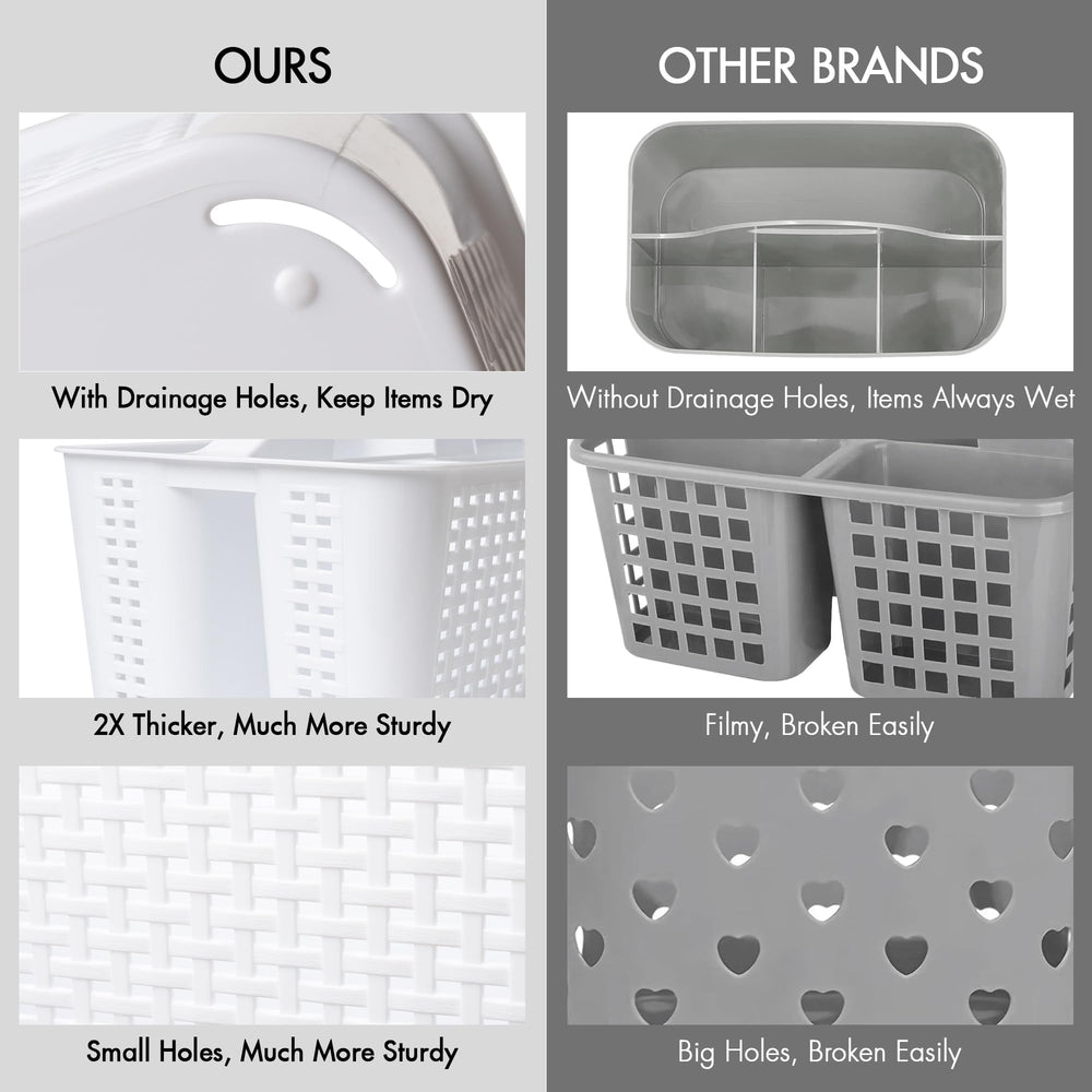 Tiawudi caddy en uso dentro de la ducha con productos organizados y accesibles