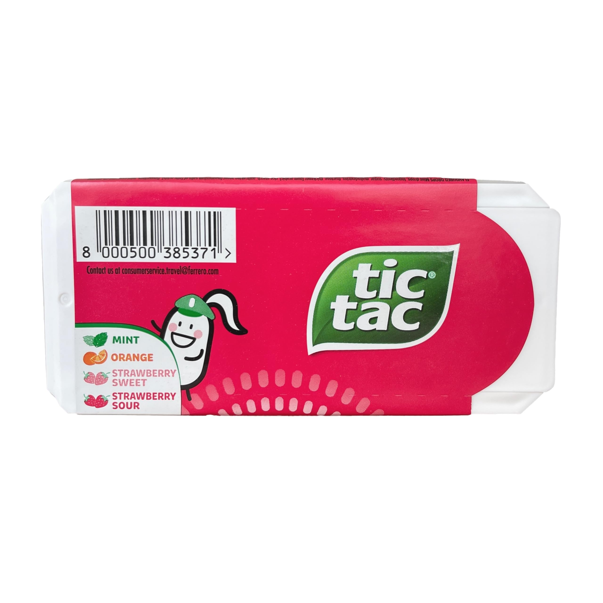 Detalle de textura de los Tic Tac marcando colores y aspecto apetecible del producto