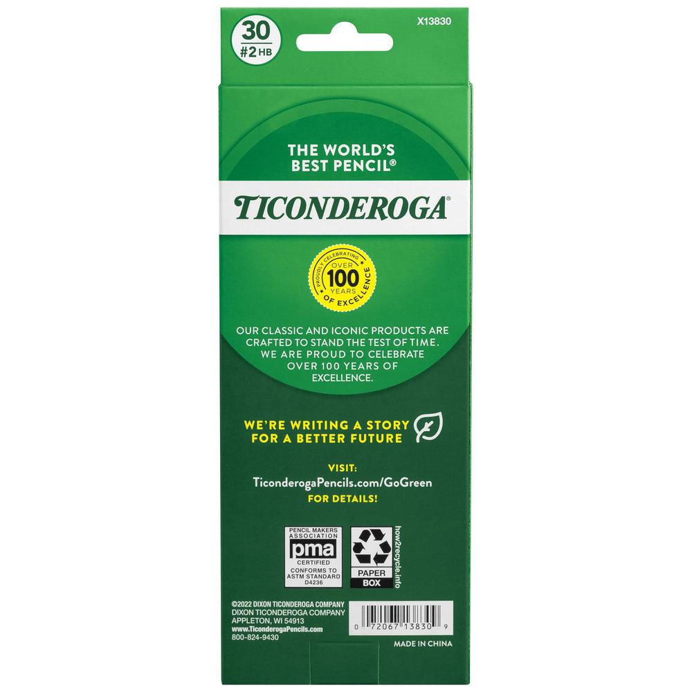 Ticonderoga primer plano de la mina mostrando trazo suave