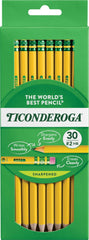 Ticonderoga frente del paquete mostrando 180 lápices listos