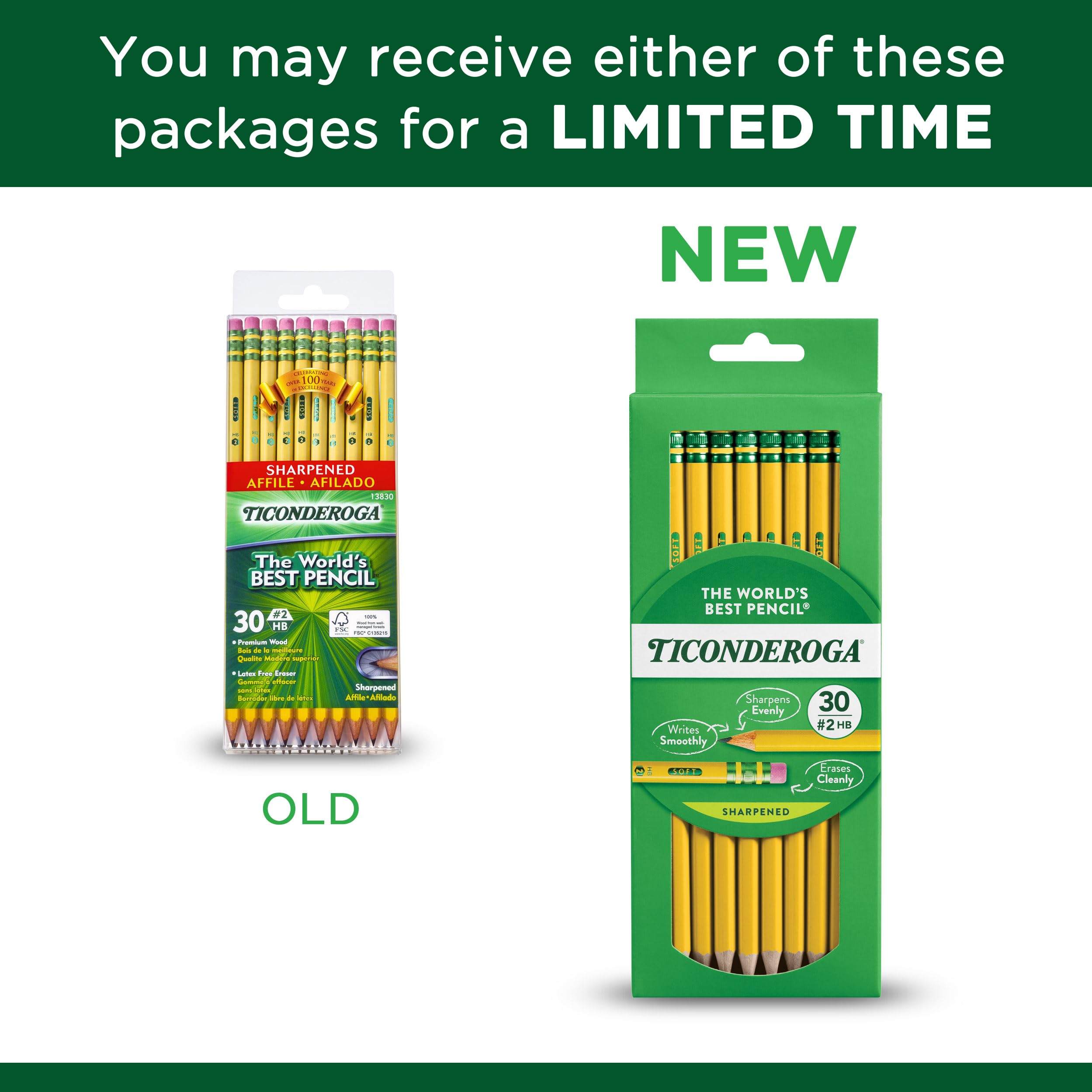 Ticonderoga lápices preafilados listos para usar ahorrando tiempo