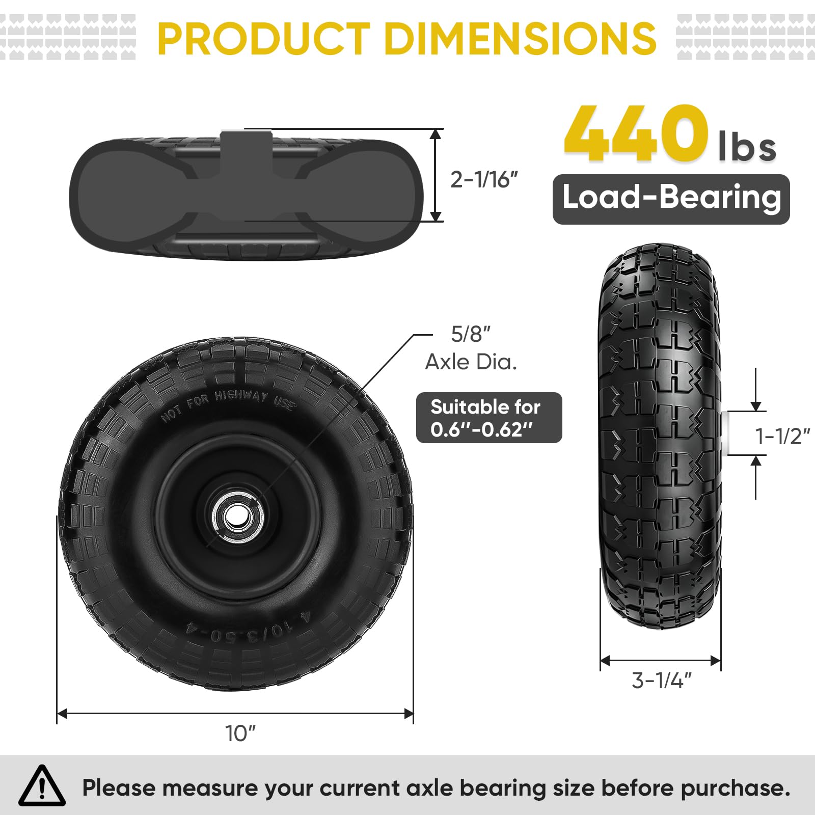 TICONN double-sealed bearing detail showing dust protection and smooth rolling benefit