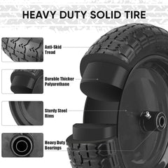 TICONN close-up of non-slip tread pattern highlighting traction on rough ground