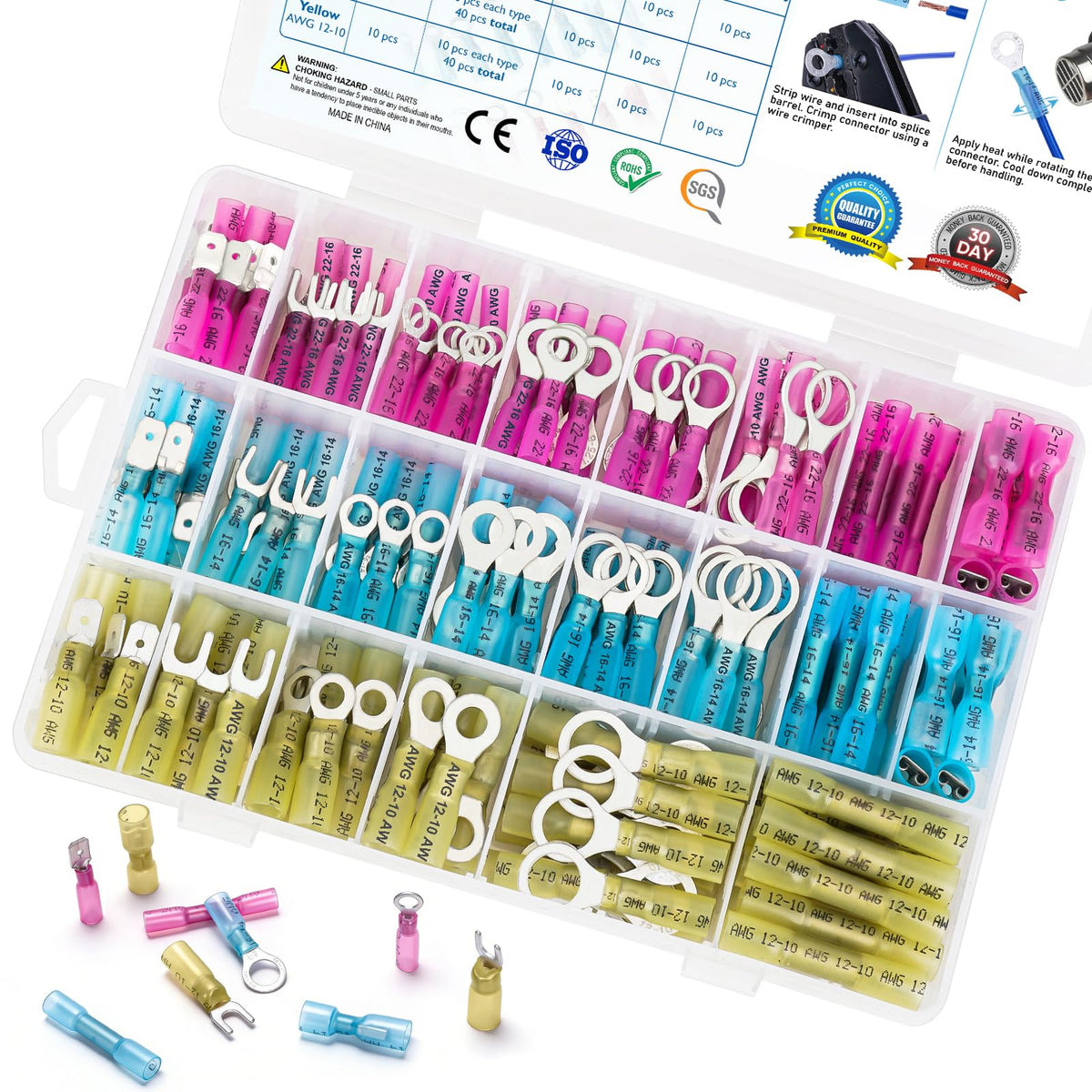 TICONN envase frontal del kit 250 piezas y surtido visible