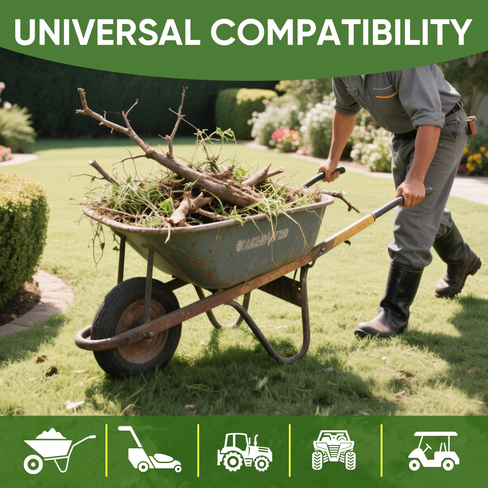 TICONN etiqueta con dimensiones 15x6.00-6 y compatibilidad clara
