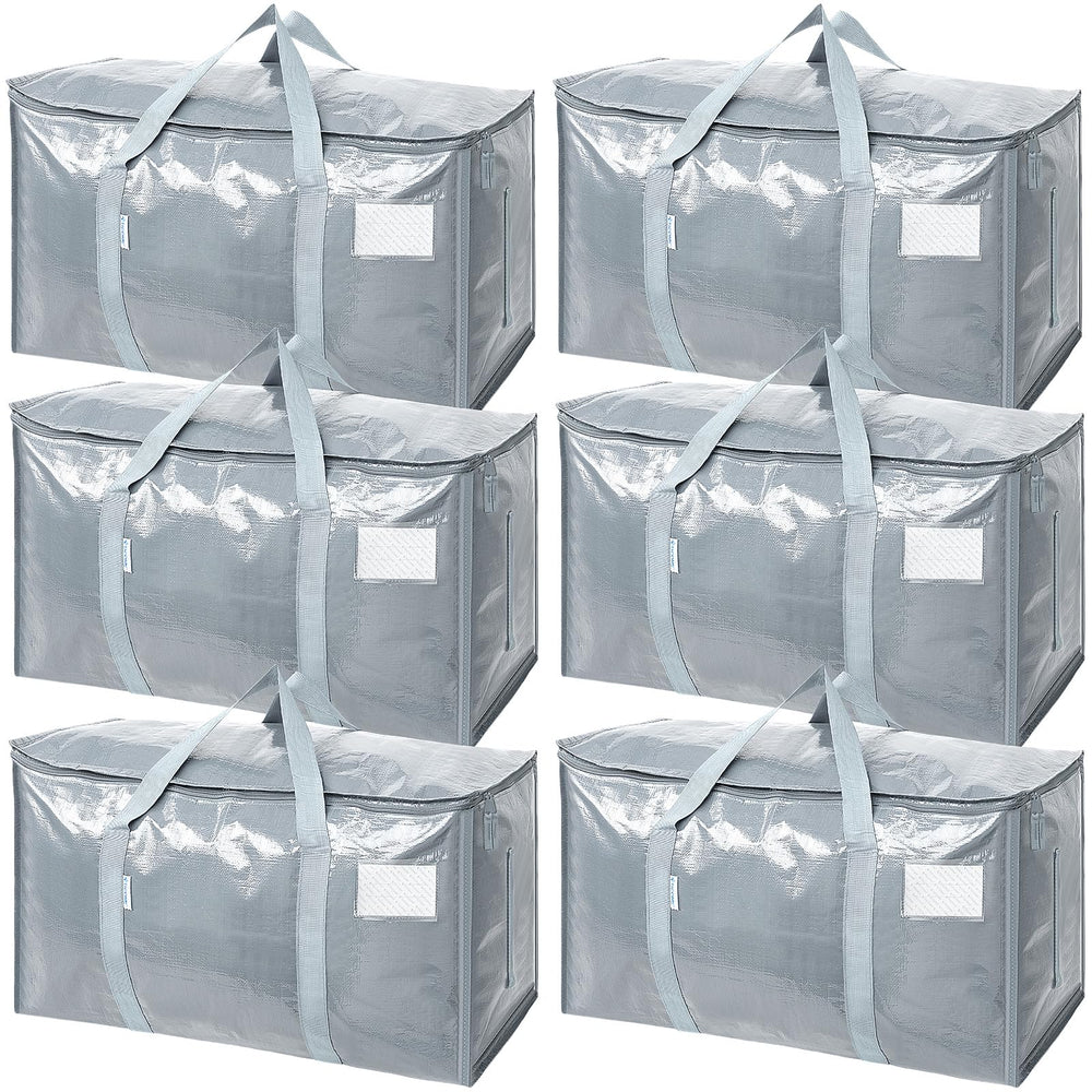 TICONN vista frontal del paquete de 6 bolsas grande para mudanza y almacenamiento