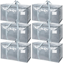 TICONN vista frontal del paquete de 6 bolsas grande para mudanza y almacenamiento