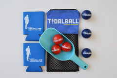 TidalBall bolsa de malla que demuestra tamaño compacto y transporte sencillo