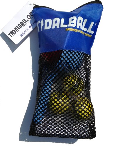 TidalBall vista frontal del paquete, diseño portátil y listo para la playa