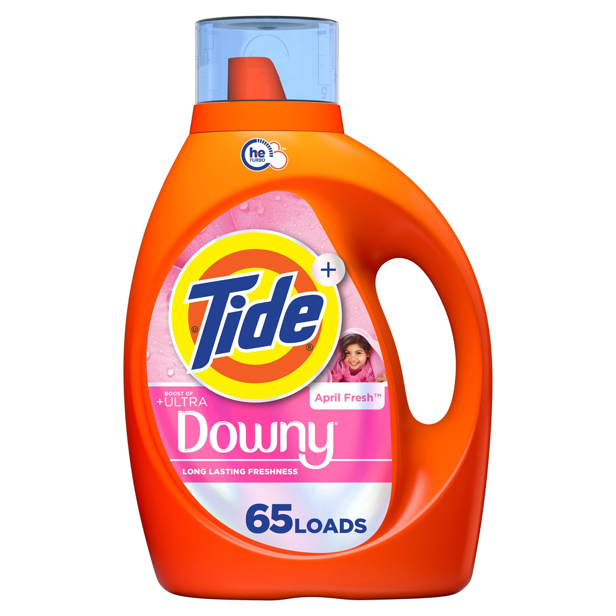 Tide botella frontal 92 oz mostrando el envase y aroma April Fresh