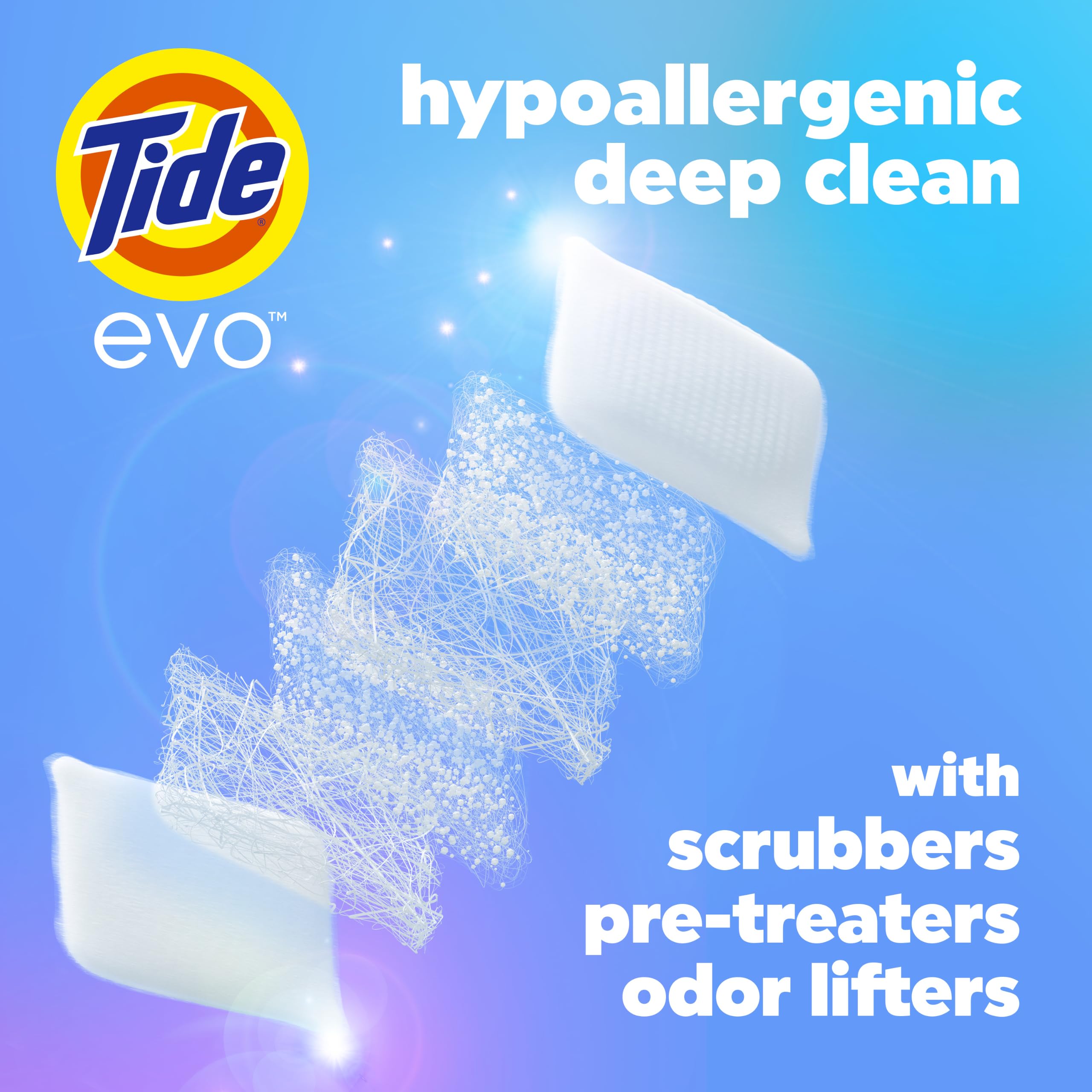 Tide evo disolviéndose en agua, limpieza rápida y eficaz
