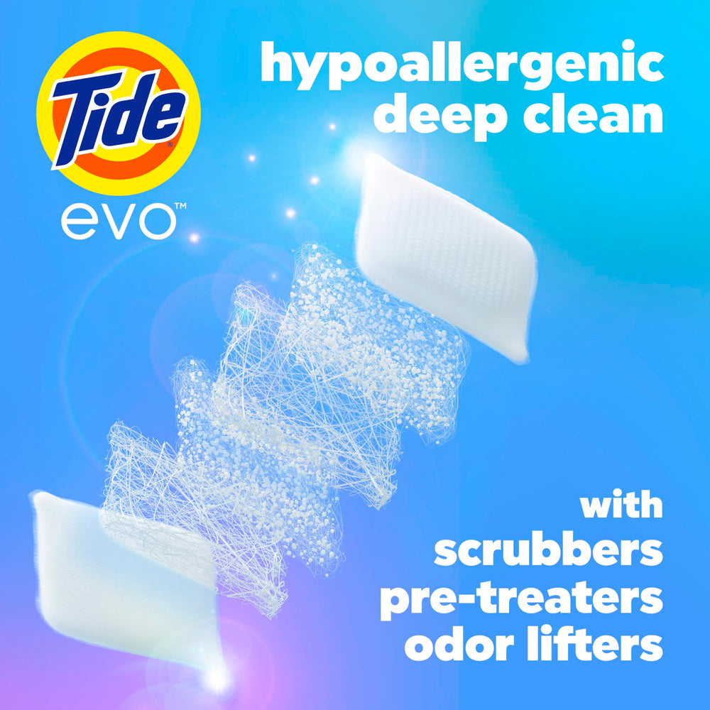Tide evo disolviéndose en agua, limpieza rápida y eficaz
