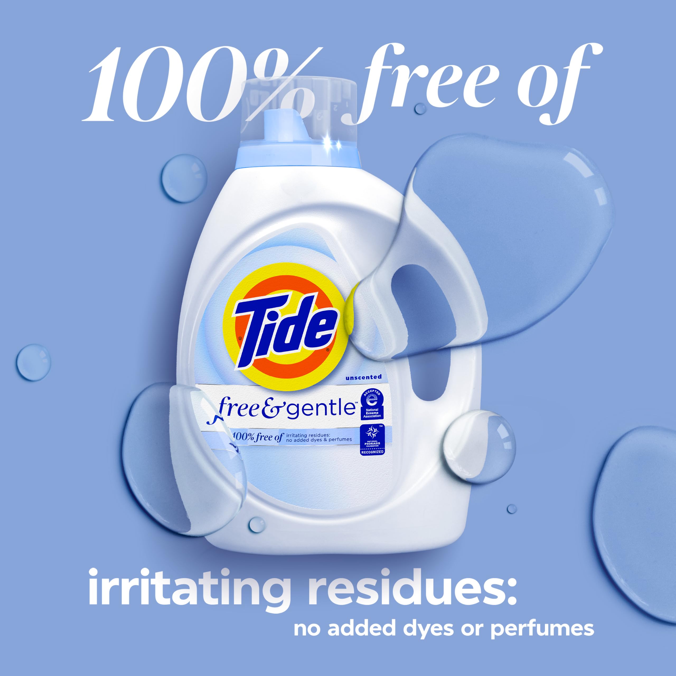 Tide ropa de bebé recién lavada, cuidado suave para pieles sensibles
