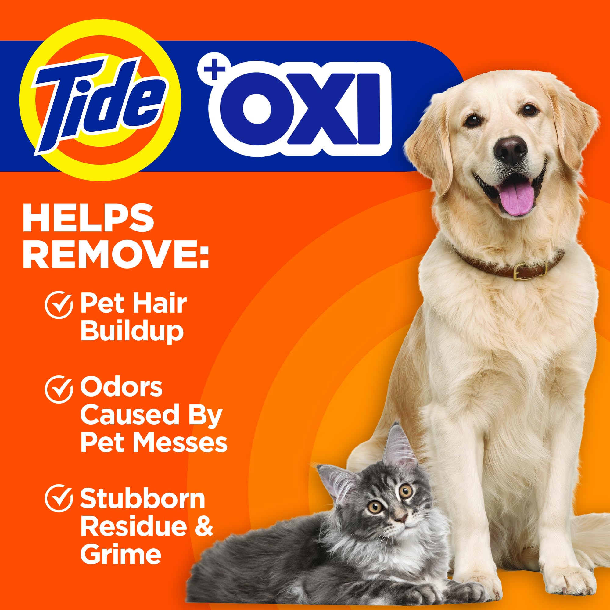 Tide polvo en primer plano con textura de rápido disolvente y acción