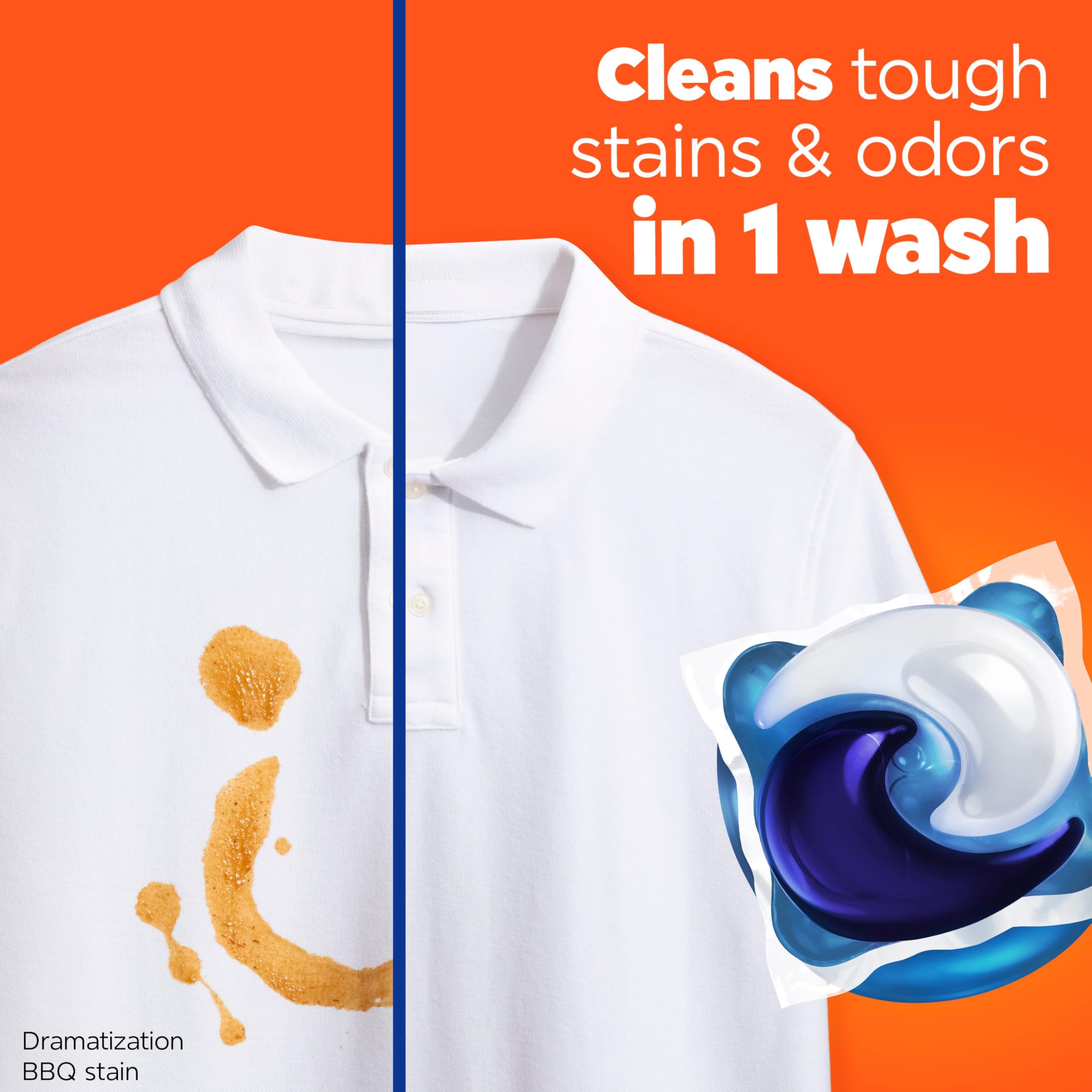 Tide etiqueta con instrucciones y beneficios claros para uso seguro