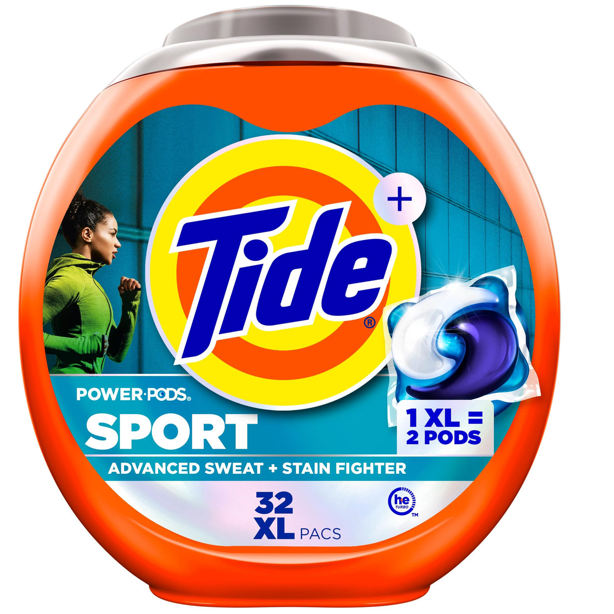Tide envase frontal mostrando el diseño y beneficios visibles