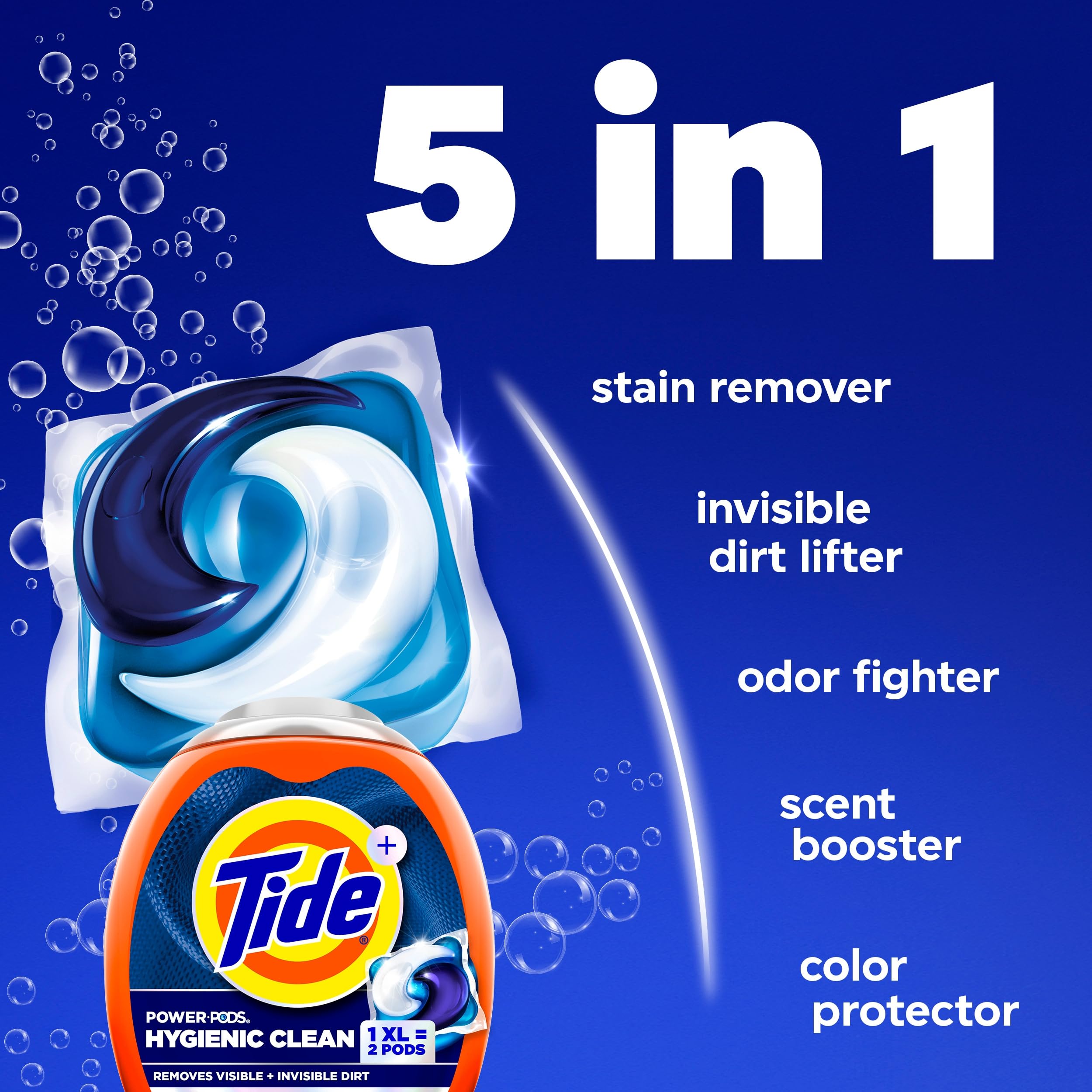 Tide detalle de la superficie de la cápsula que evidencia concentración activa