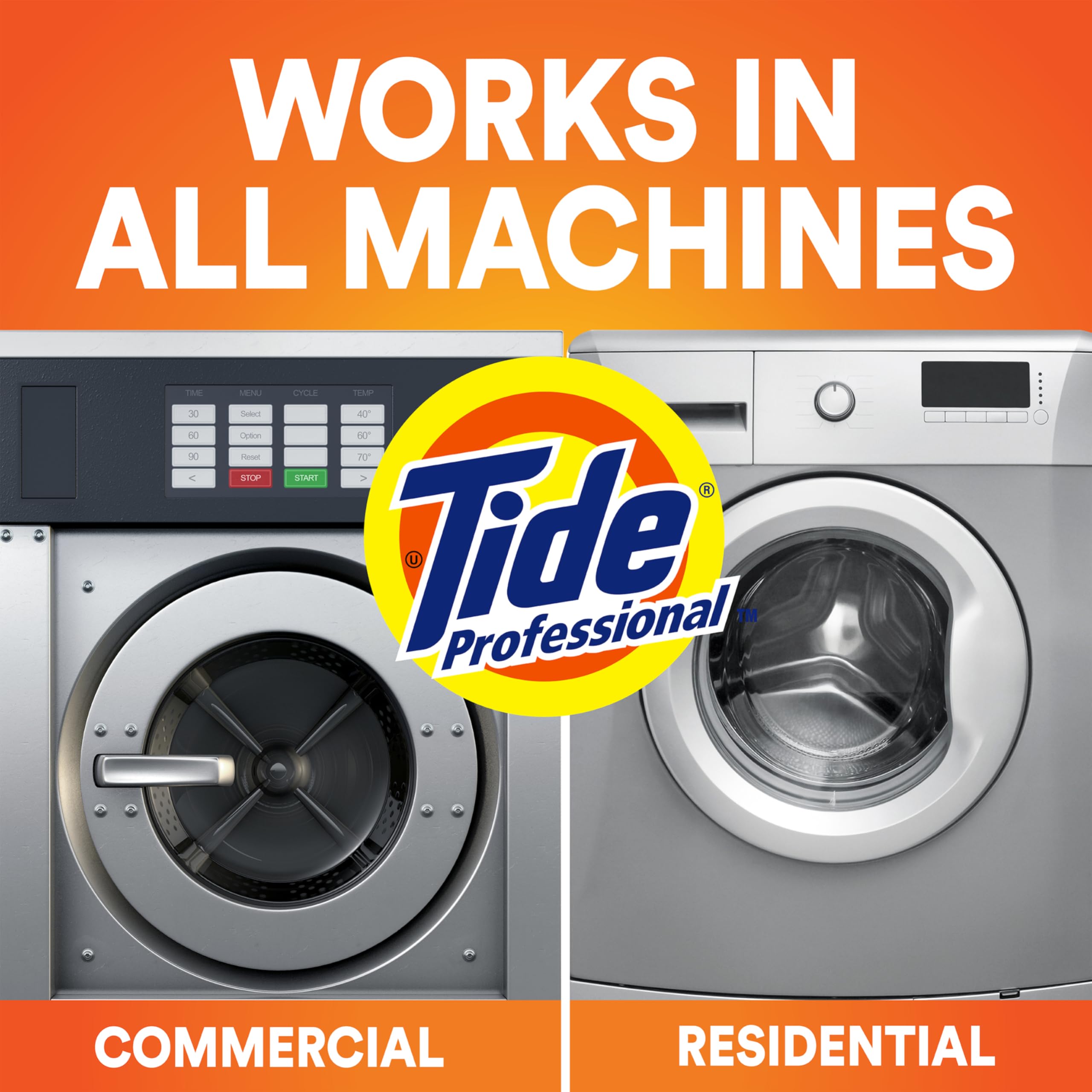P&G PROFESSIONAL tide pro being added to a commercial washer showing workflow efficiency