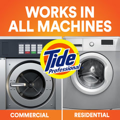P&G PROFESSIONAL tide pro being added to a commercial washer showing workflow efficiency