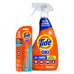 Tide spray frente mostrando empaque y beneficio de pretratamiento potente