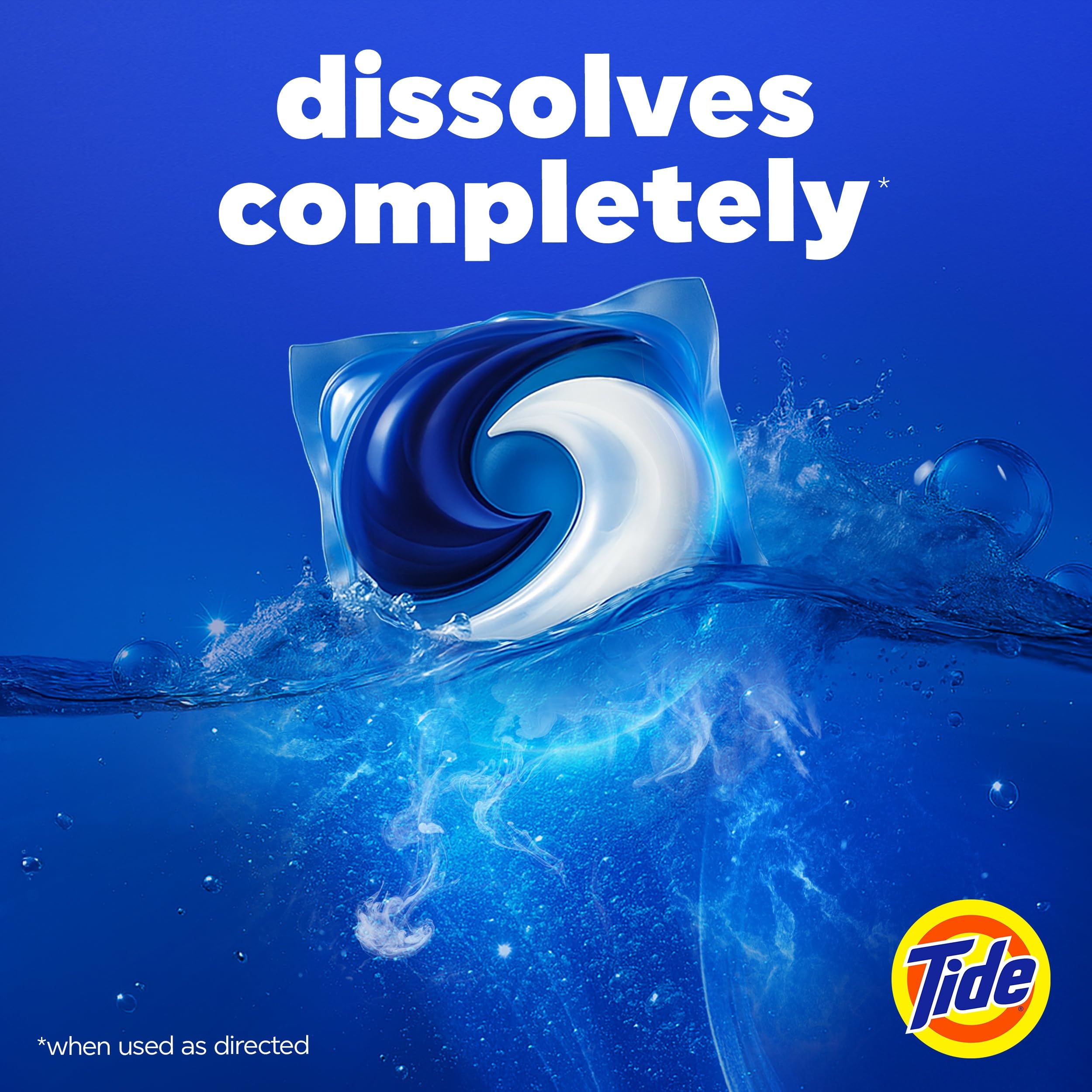 Tide ropa limpia y doblada tras lavado con aroma fresco