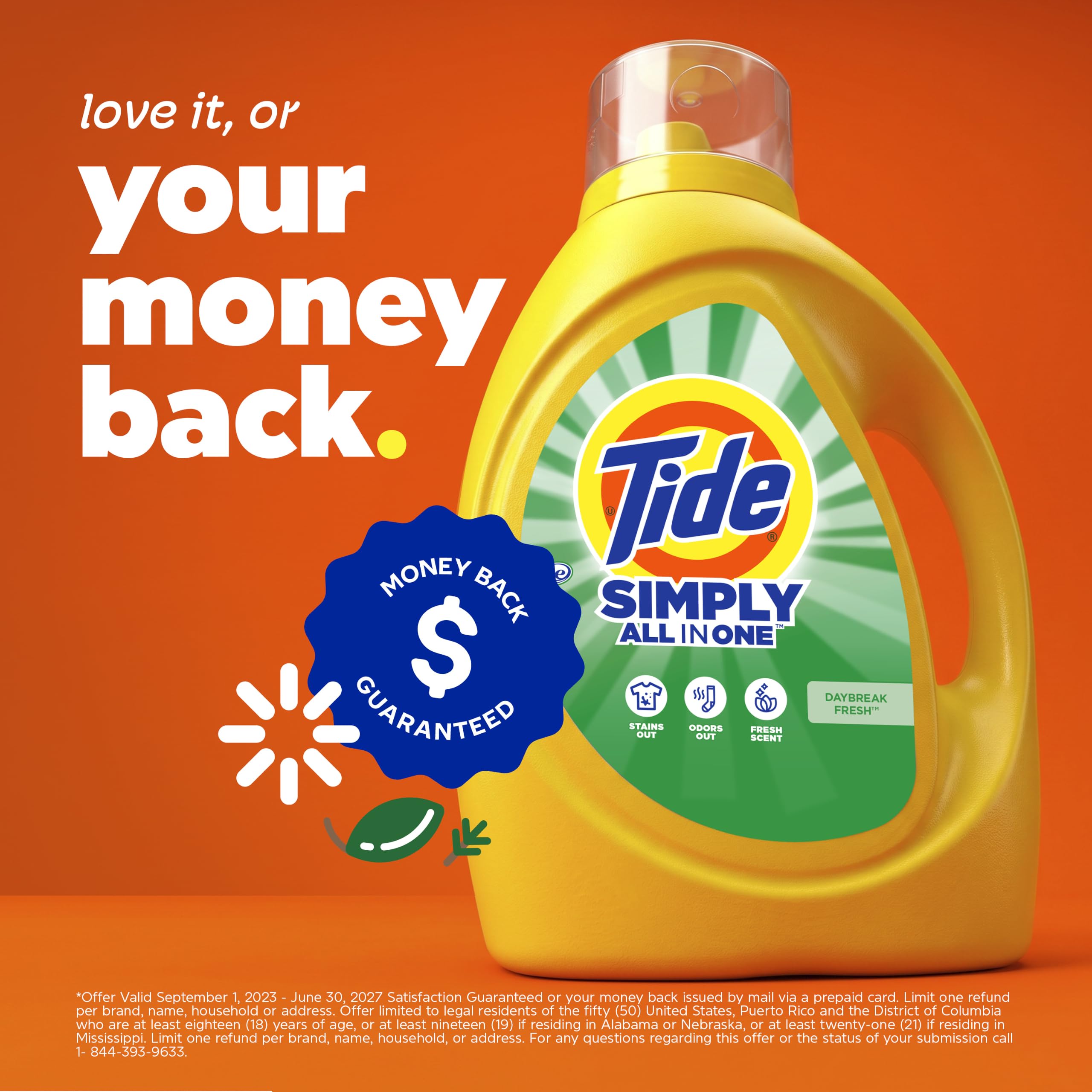 Tide referencia del aroma Daybreak Fresh y sensación fresca
